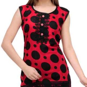 Red Viscose Kurti